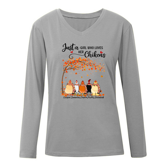 Chickens Most Wonderful Time Of The Year Fall Season Personalized Long Sleeve Shirt