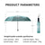Snowflakes On Glitter Turquoise Id454 Brushed Polyester Umbrella No.XBHMYT