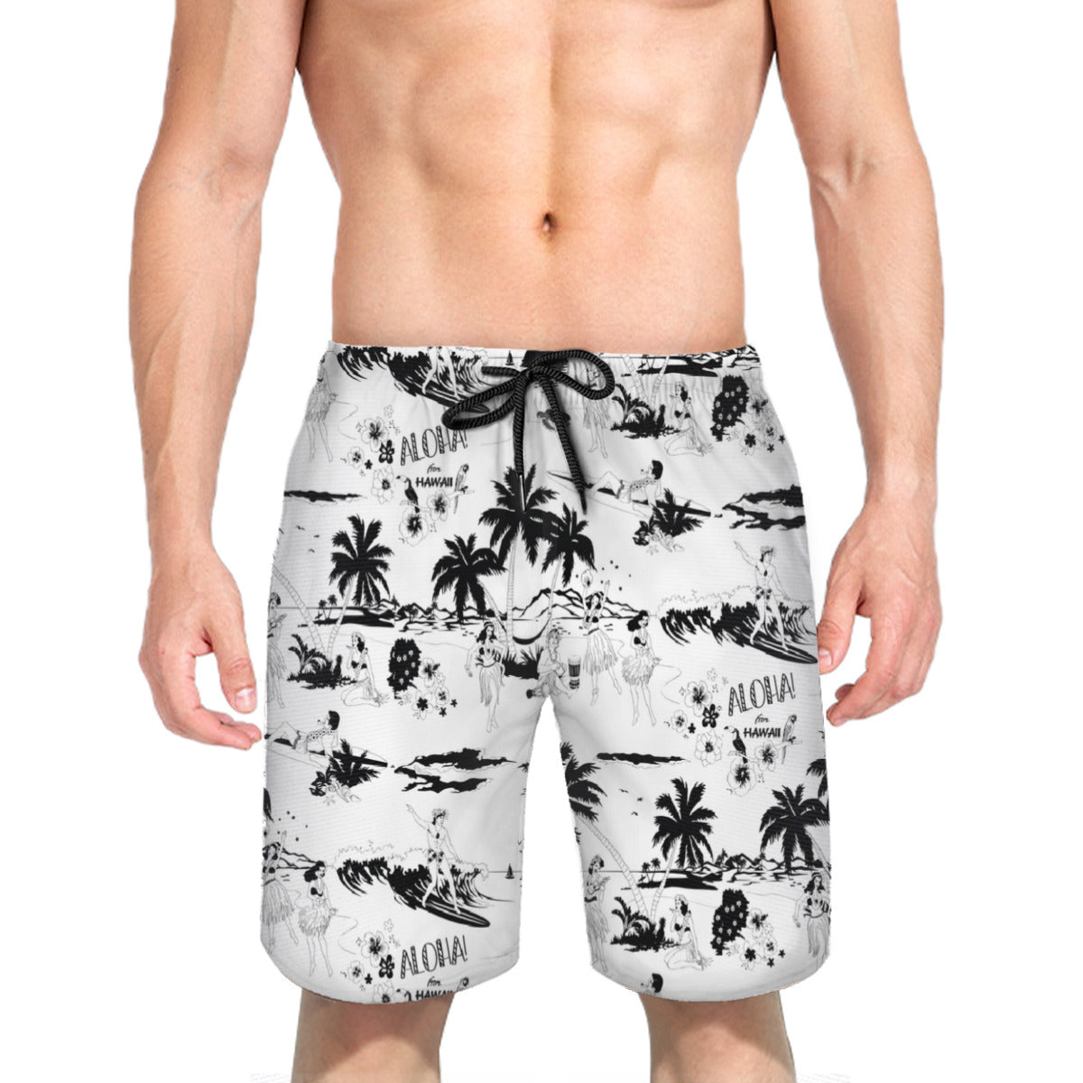 Hawaii Pattern 007 Men's Swim Trunks No.XDGRKQ