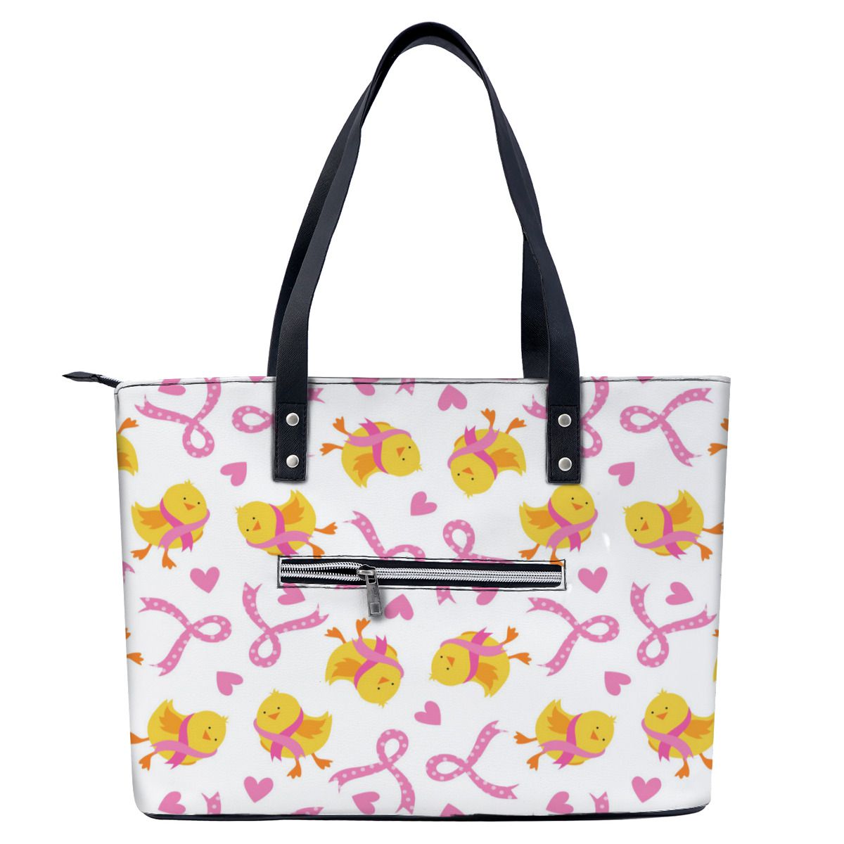 Breast Cancer Awareness Ribbon Chick Shoulder Bag No.YDQQ37