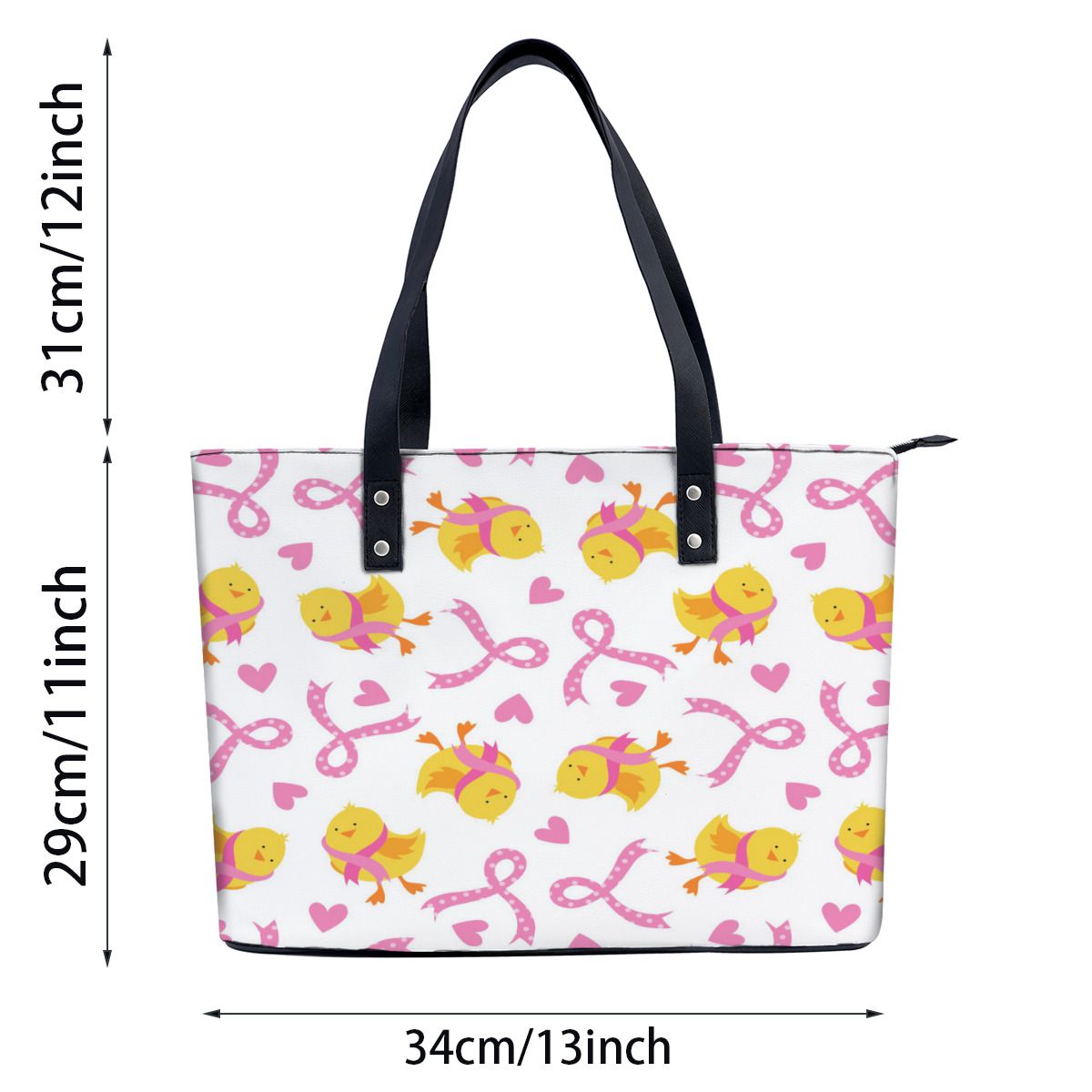 Breast Cancer Awareness Ribbon Chick Shoulder Bag No.YDQQ37