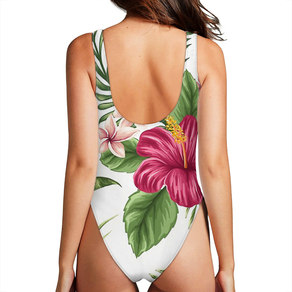 Tropical Flowers 2 Graphic One-Piece Swimsuit for Women No.YHZQ4H