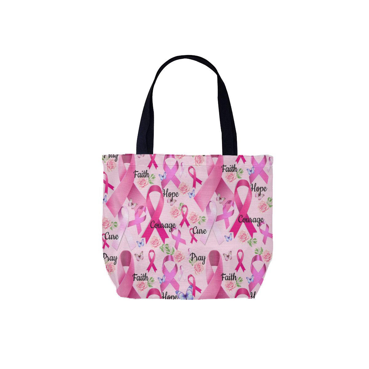 Pink Ribbon Breast Cancer Canvas Bag No.VCT5VP