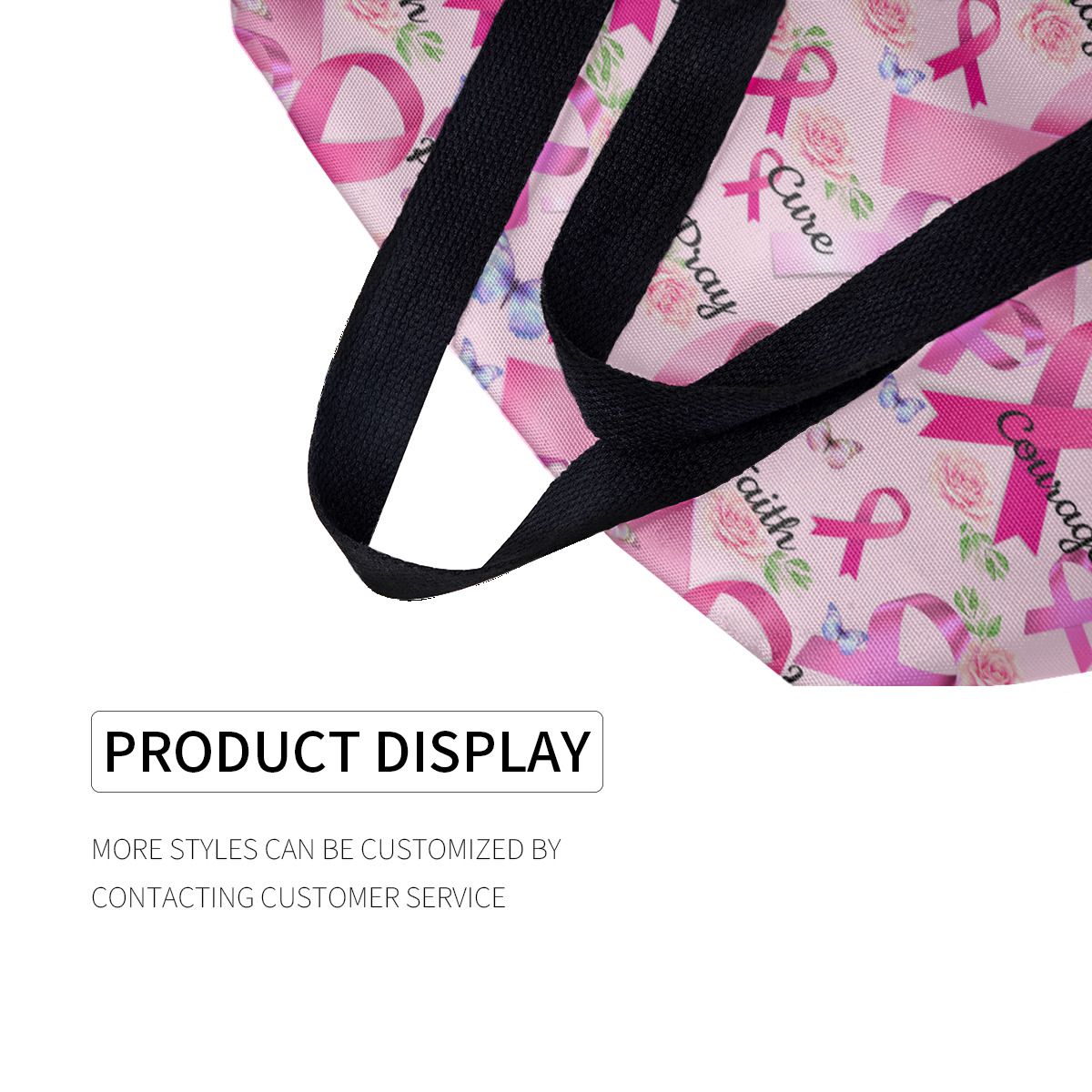 Pink Ribbon Breast Cancer Canvas Bag No.VCT5VP