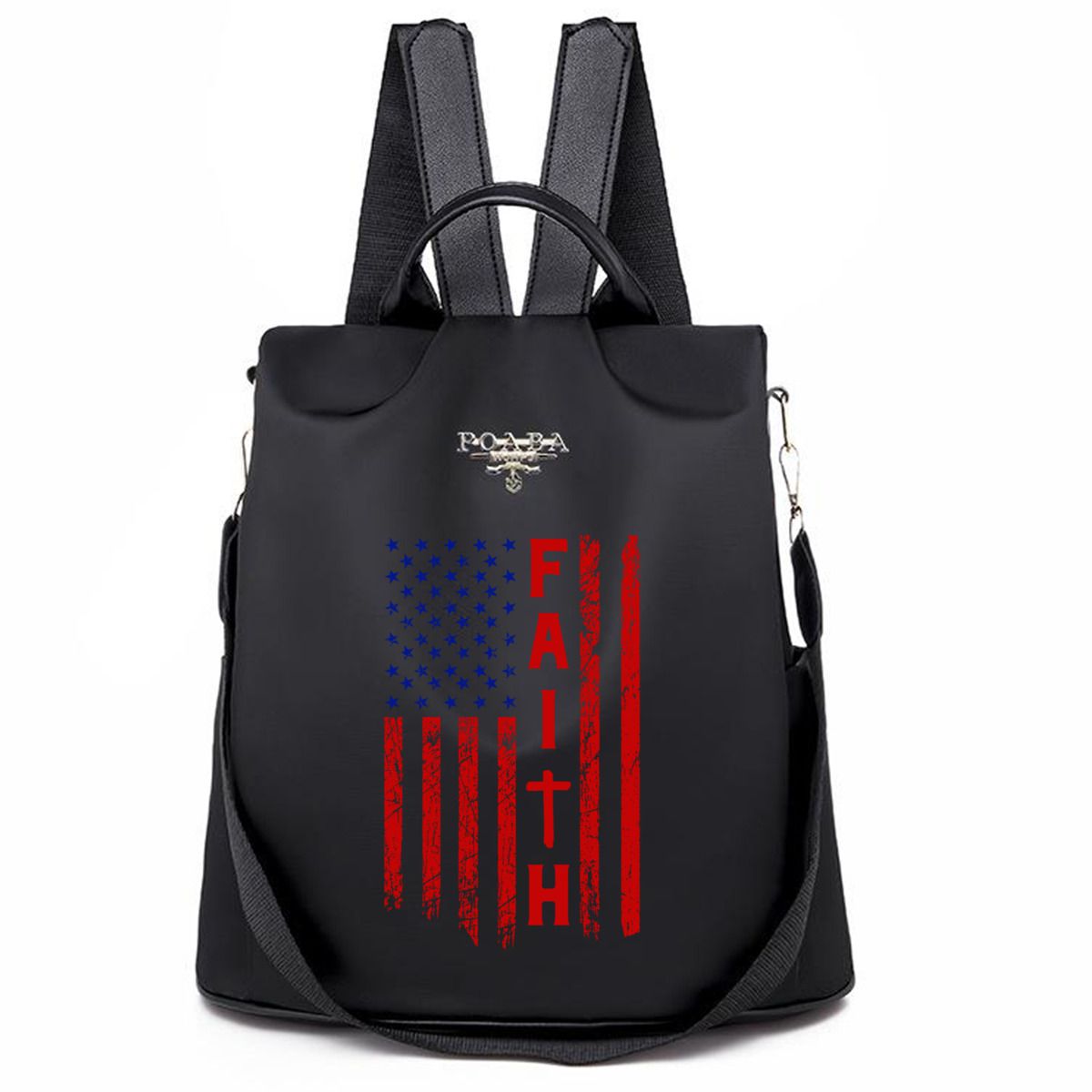 Faith Christian Distressed American Flag Backpack No.YU5LR8