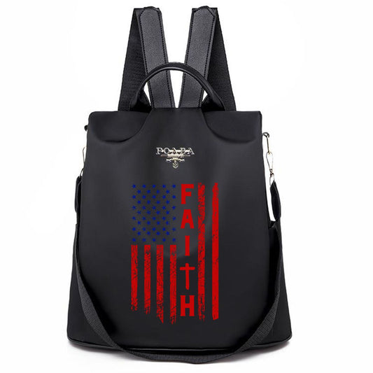 Faith Christian Distressed American Flag Backpack No.YU5LR8