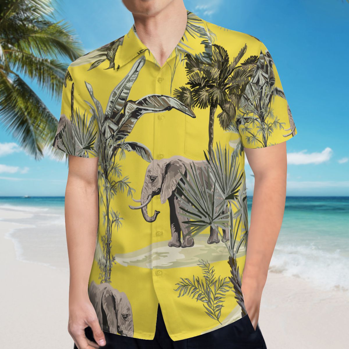 Elephant Hawaiian Shirts No.YVLR96