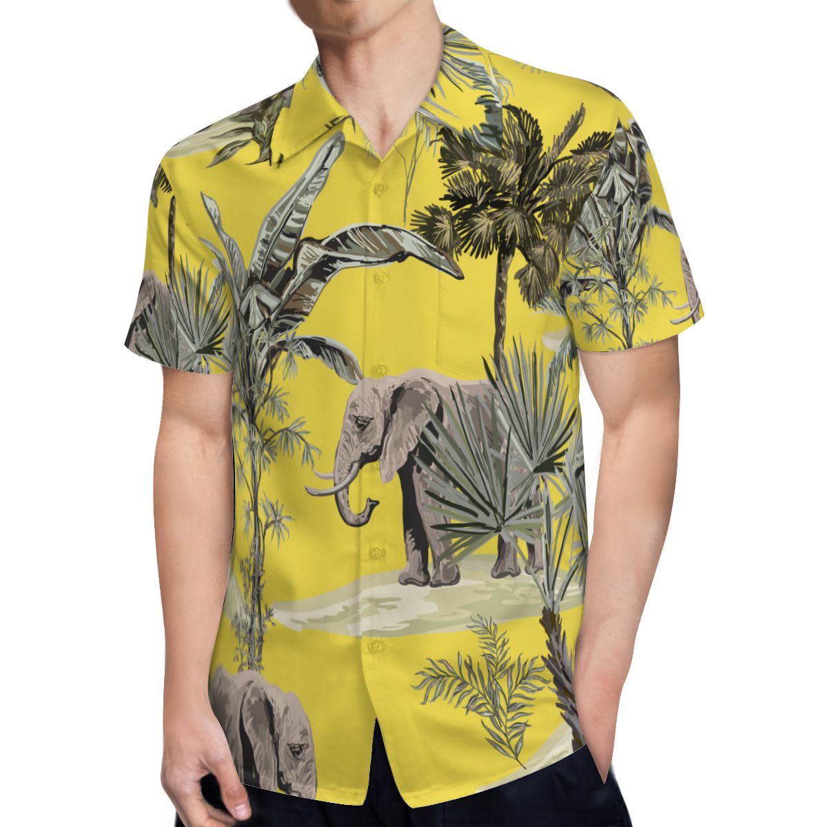 Elephant Hawaiian Shirts No.YVLR96