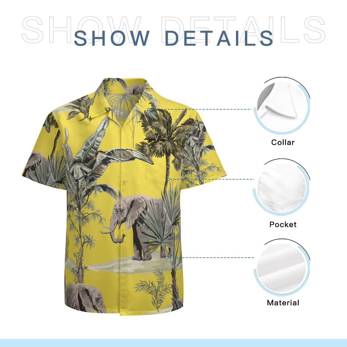 Elephant Hawaiian Shirts No.YVLR96