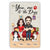 You Me & The Dogs Caricature Couple Cute Sitting Dog Personalized Vertical Metal Signs
