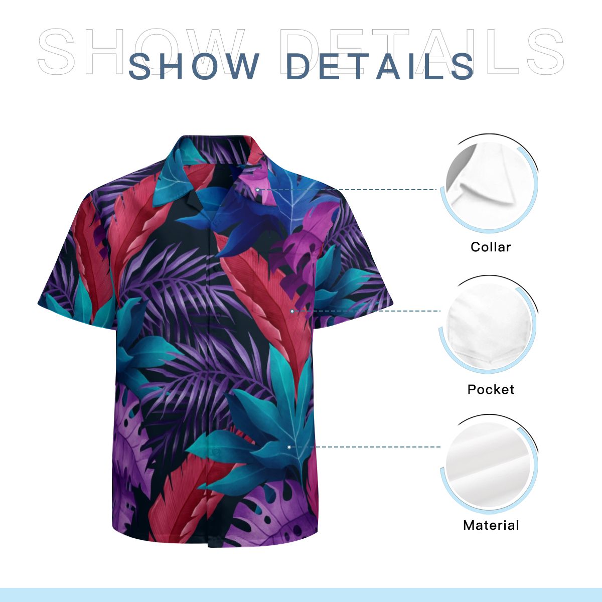 Tropical Leaves 017 Hawaiian Shirts No.Z7GMI5