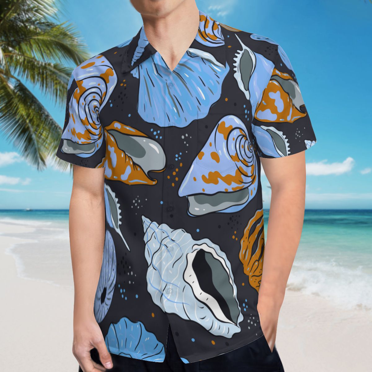 Shells Pattern Hawaiian Shirts No.ZAKFUC