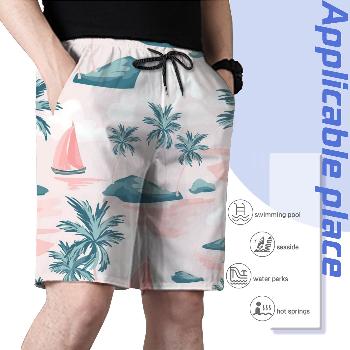 Hawaii Pattern 024 Men's Swim Trunks No.ZJP7HA