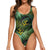 Dark Jungle Graphic One-Piece Swimsuit for Women No.ZLSFE5