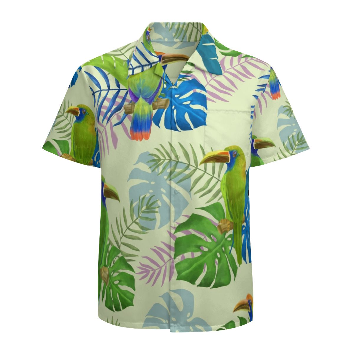 Tropical Leaves Parrot 2 Hawaiian Shirts No.ZSQIGL