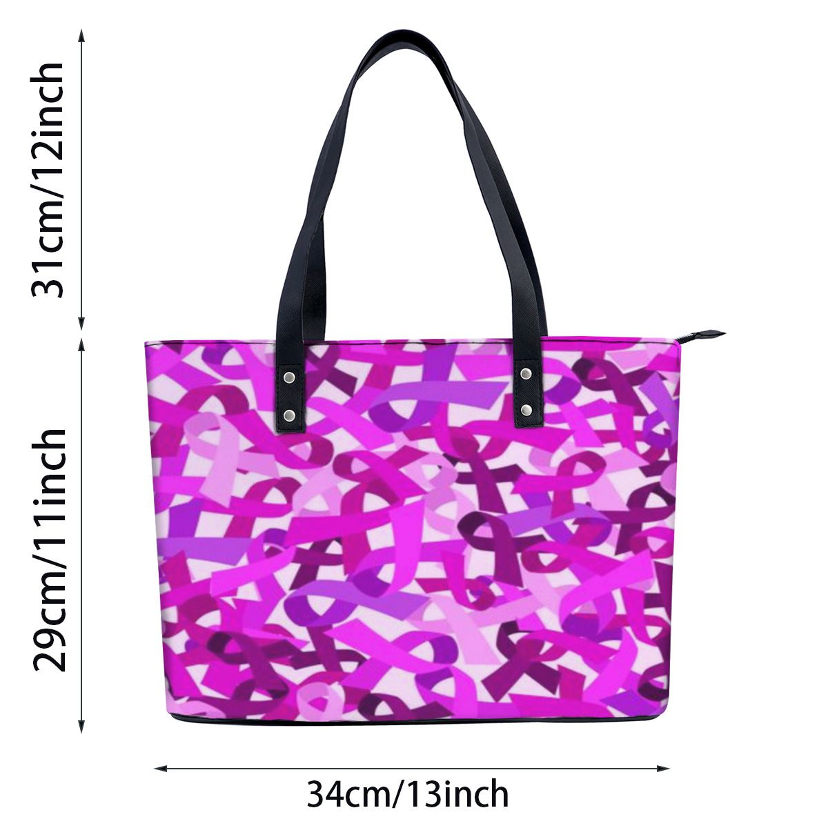 Intense Pink Ribbon Sassy Breast Cancer Survivor Shoulder Bag No.RGYKIH