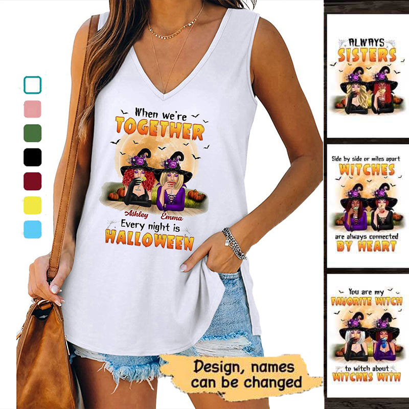 Halloween Witches Besties Personalized Tank Top