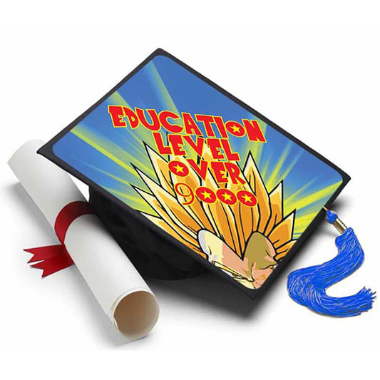 Over 9000 Grad Cap Tassel Topper