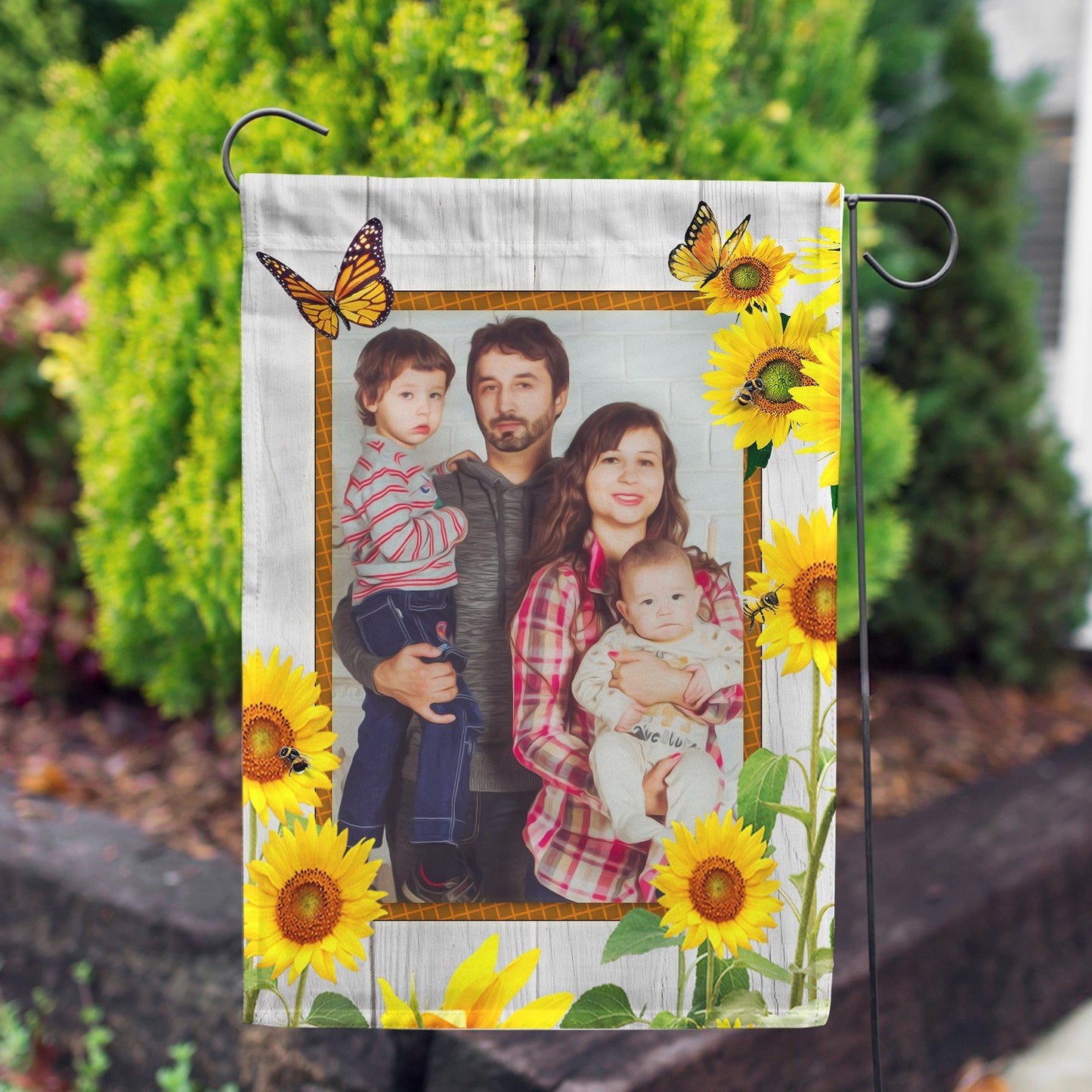 Personalized Country Sunflowers House Flag & Garden Flag