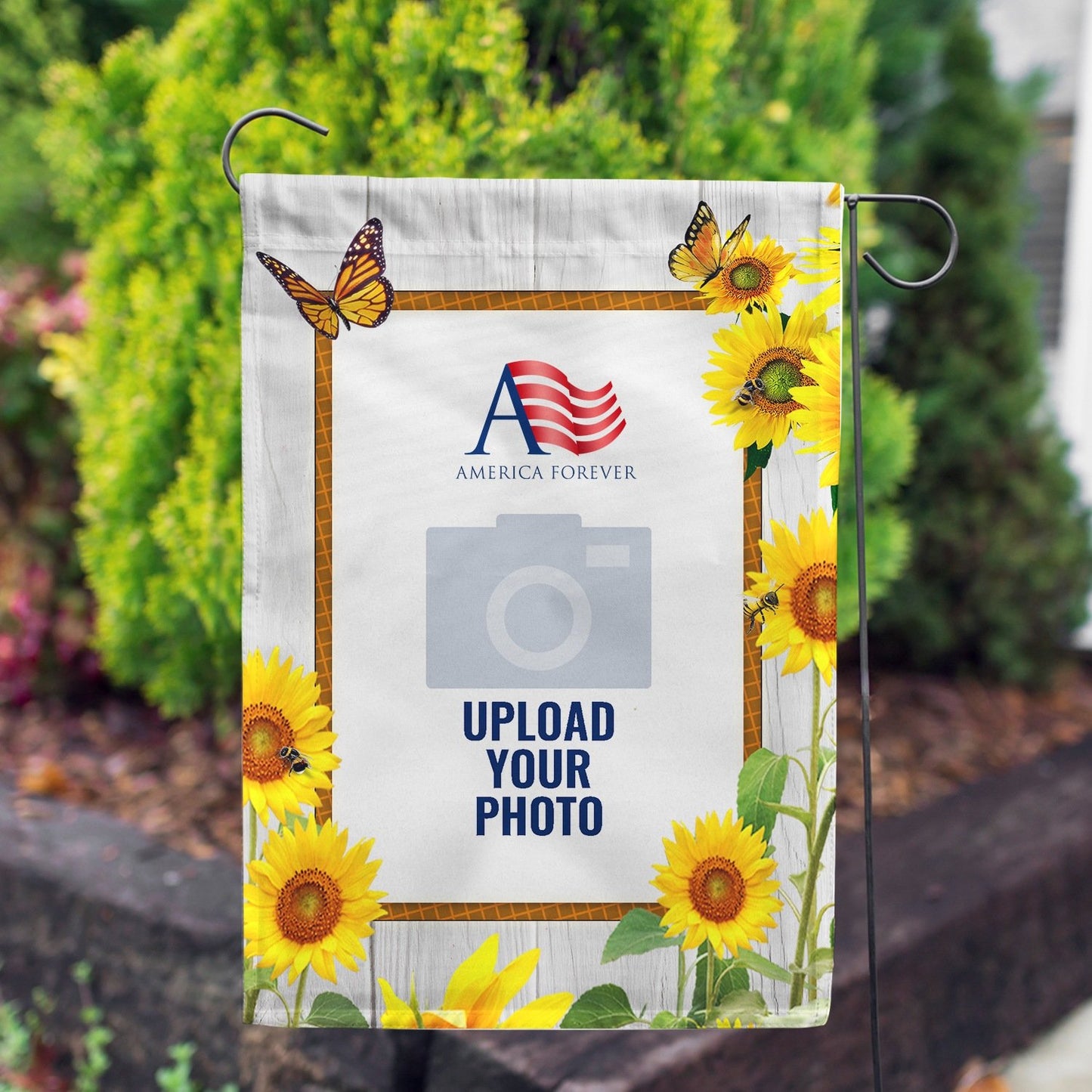 Personalized Country Sunflowers House Flag & Garden Flag