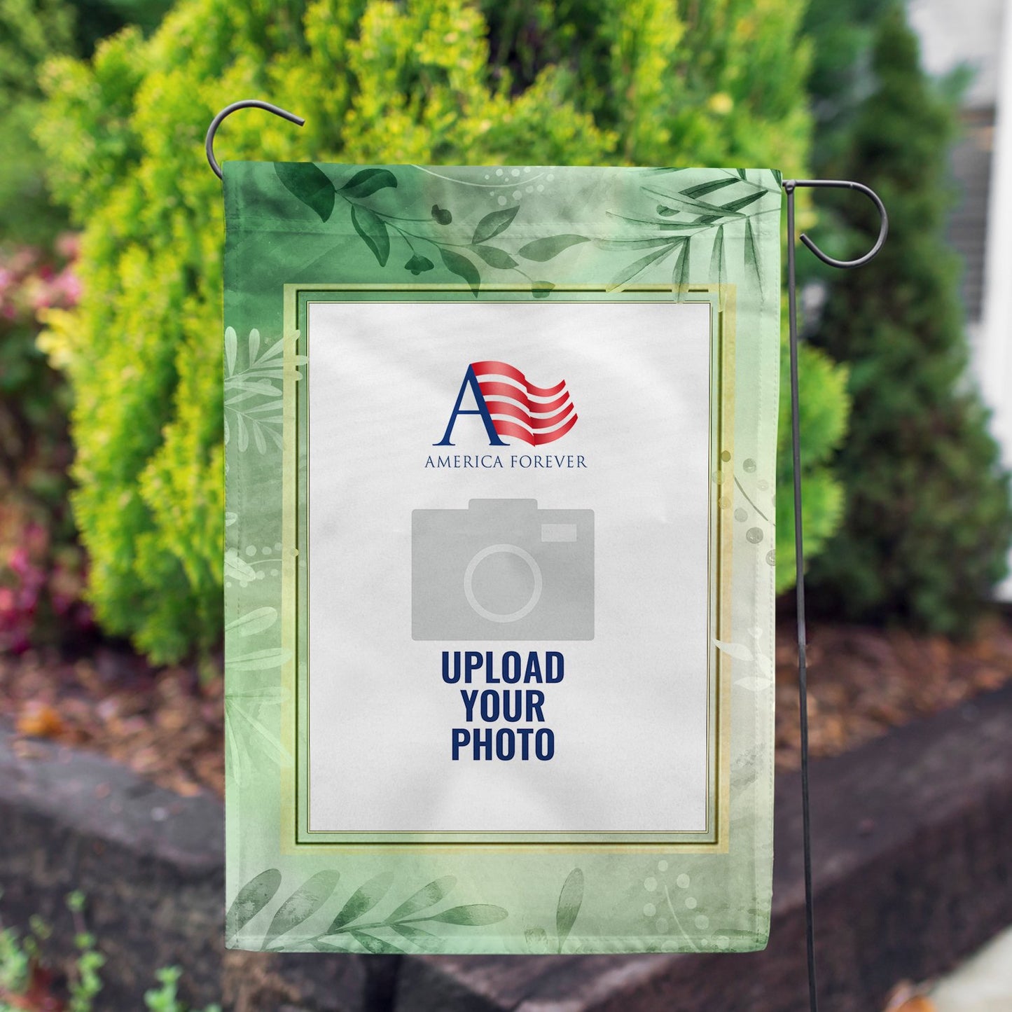 Personalized Lush Leaves House Flag & Garden Flag