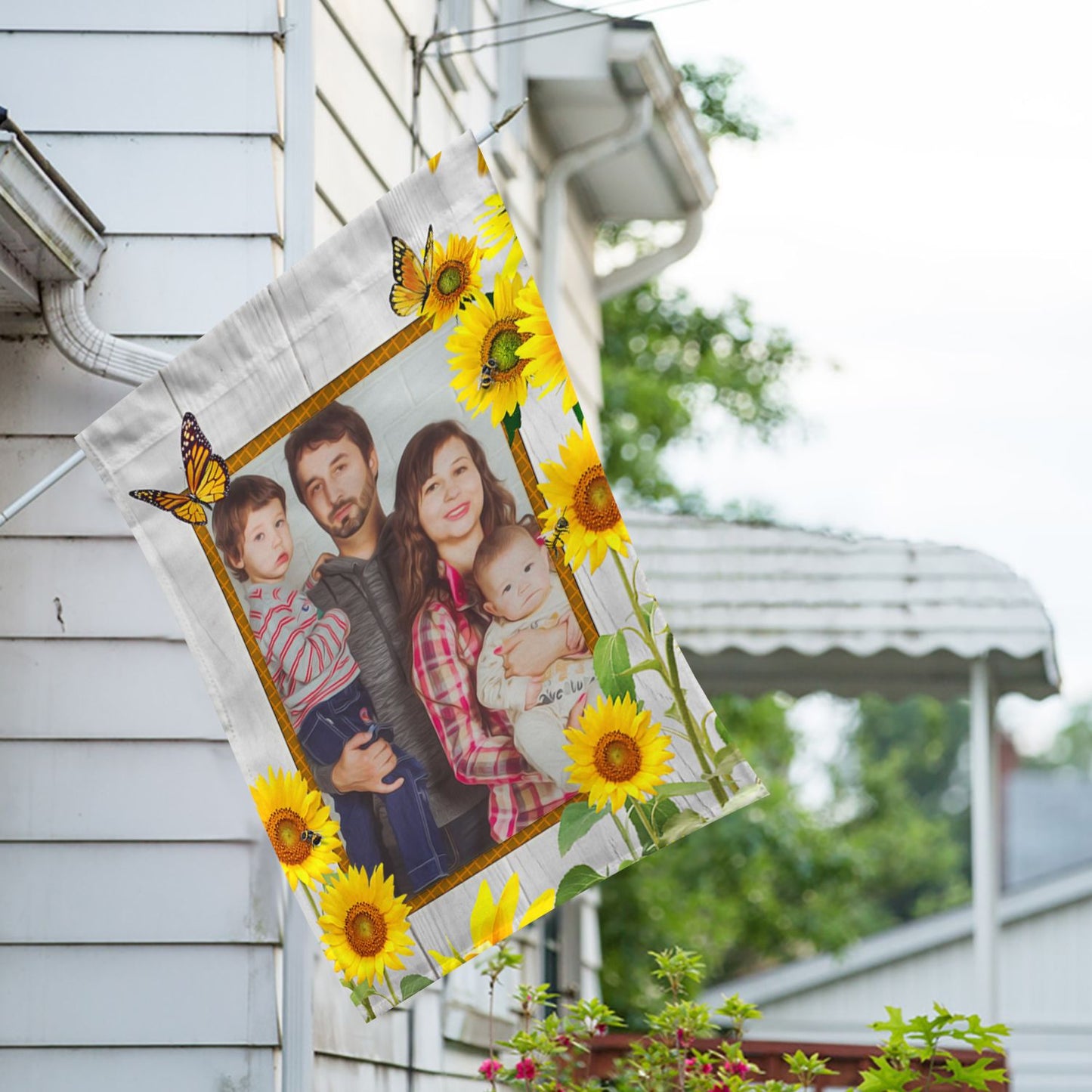 Personalized Country Sunflowers House Flag & Garden Flag