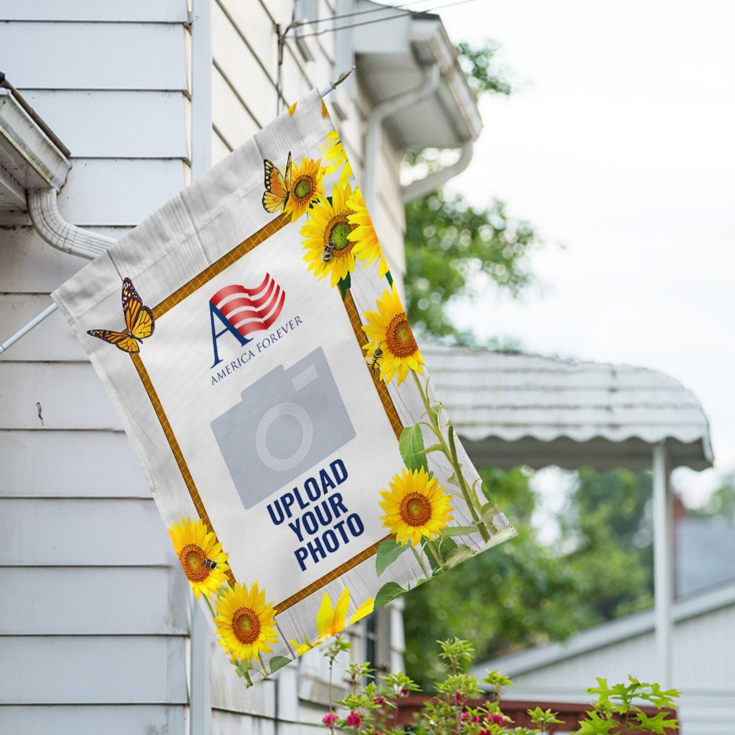 Personalized Country Sunflowers House Flag & Garden Flag