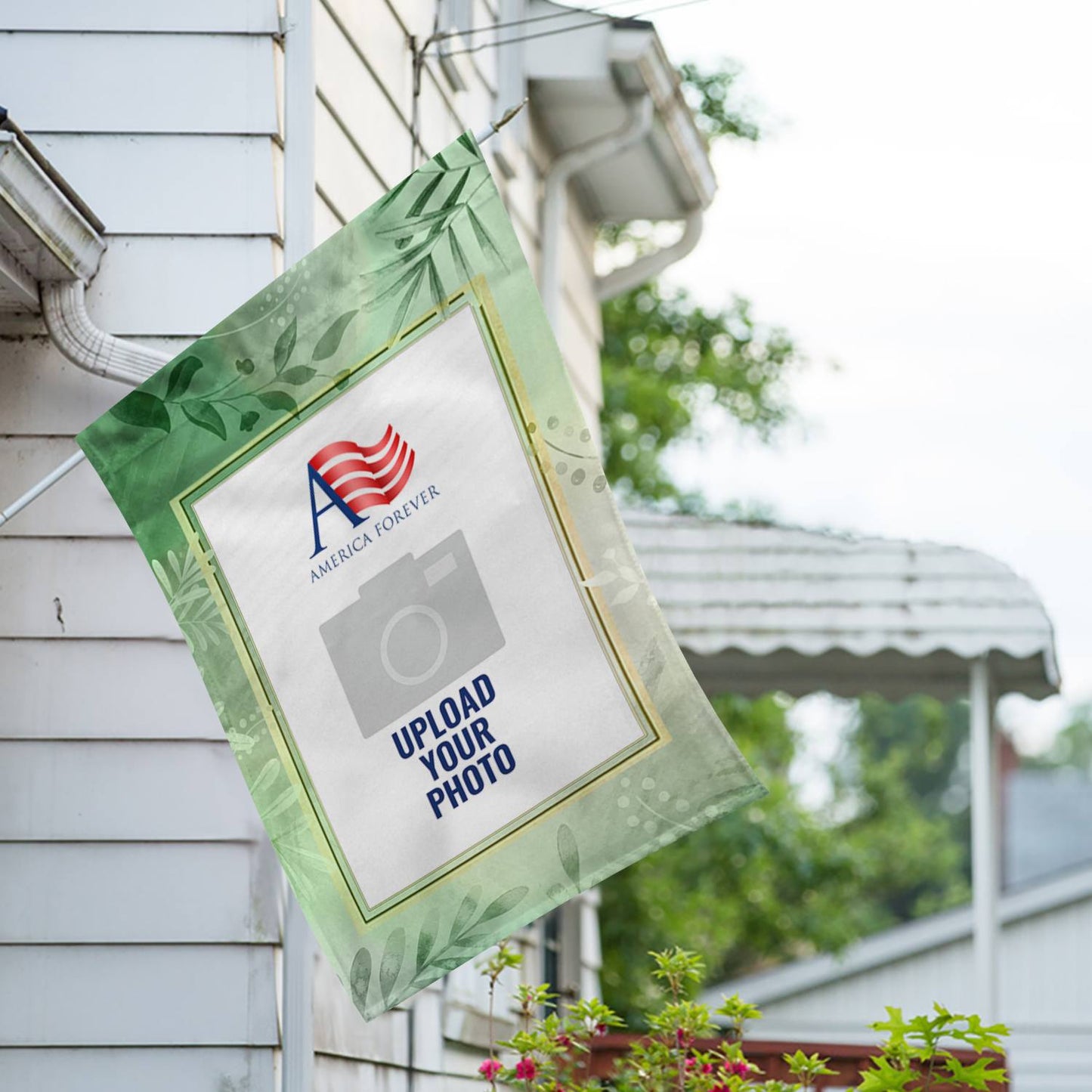 Personalized Lush Leaves House Flag & Garden Flag