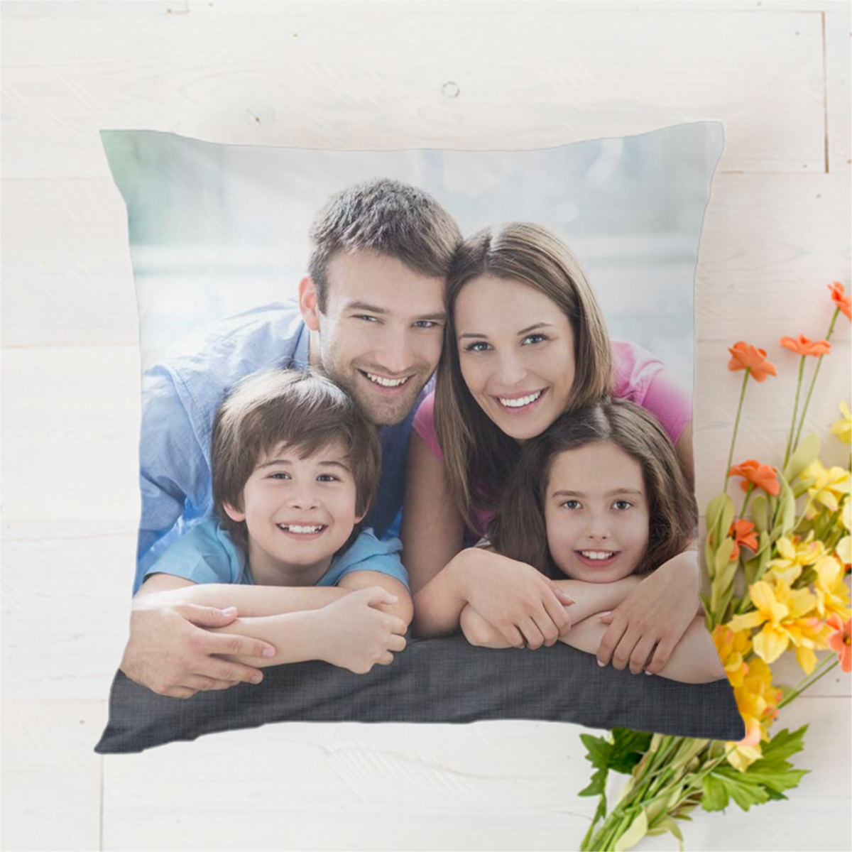 Custom Photo, Personalized Photo Polyester Linen Pillow