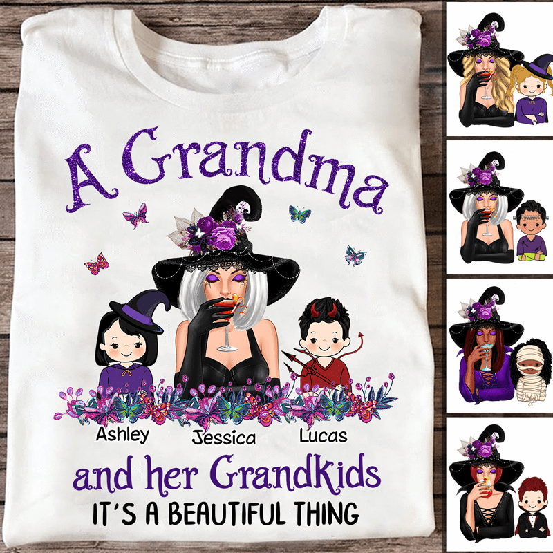 Grandma Mom Witch & Kid Beautiful Thing Personalized Shirt