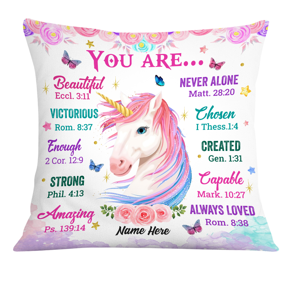 Personalized Unicorn God You Are Pillow