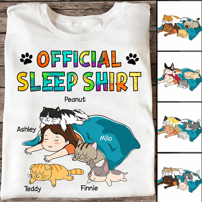Official Sleep Shirt Cats Personalized Shirt