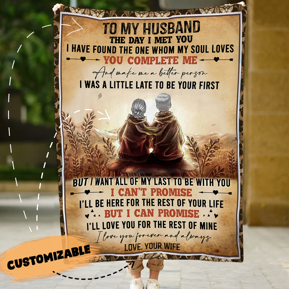 To My Husband Wife I Can Promise Personalized Blanket