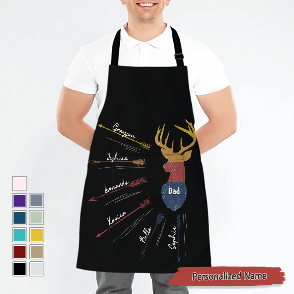 Hunting Father Personalized Name Aprons