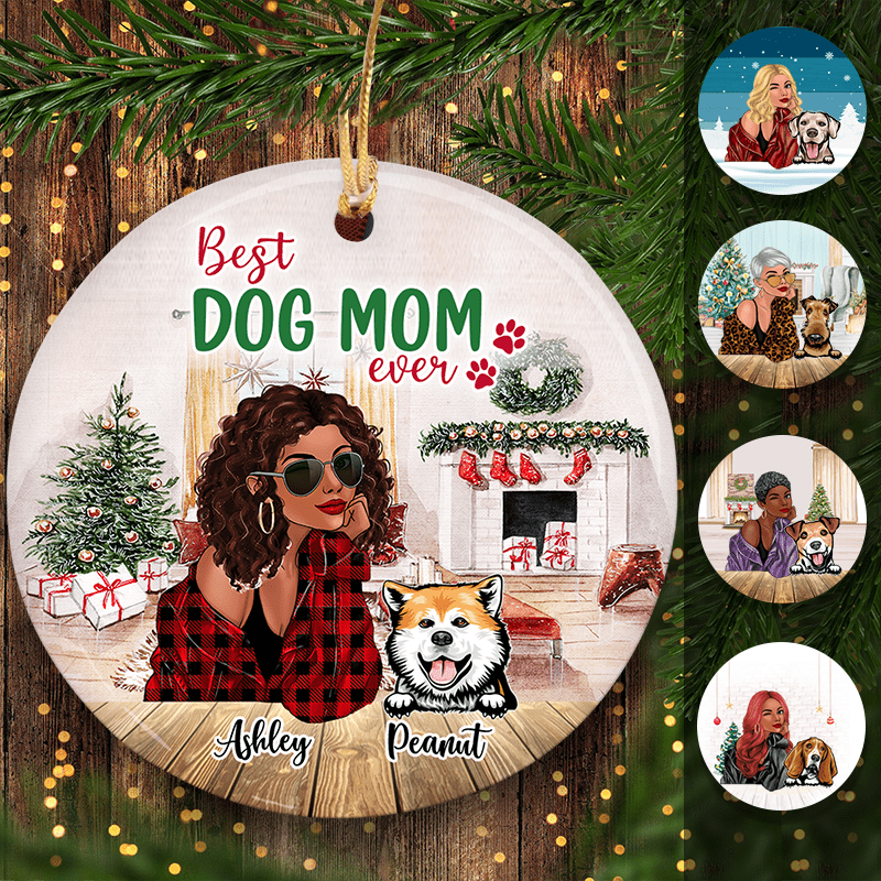 Personalized Best Mom Ever Christmas Ornament