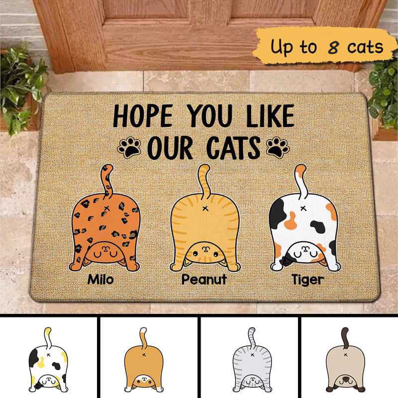 Hope You Like Cat Butts Personalized Doormat