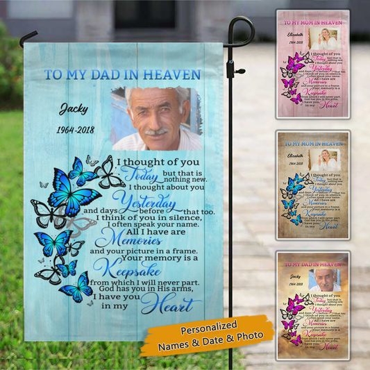 Your Memory Is A Keepsake Customized Memorial Flag For Family With Your Own Photo