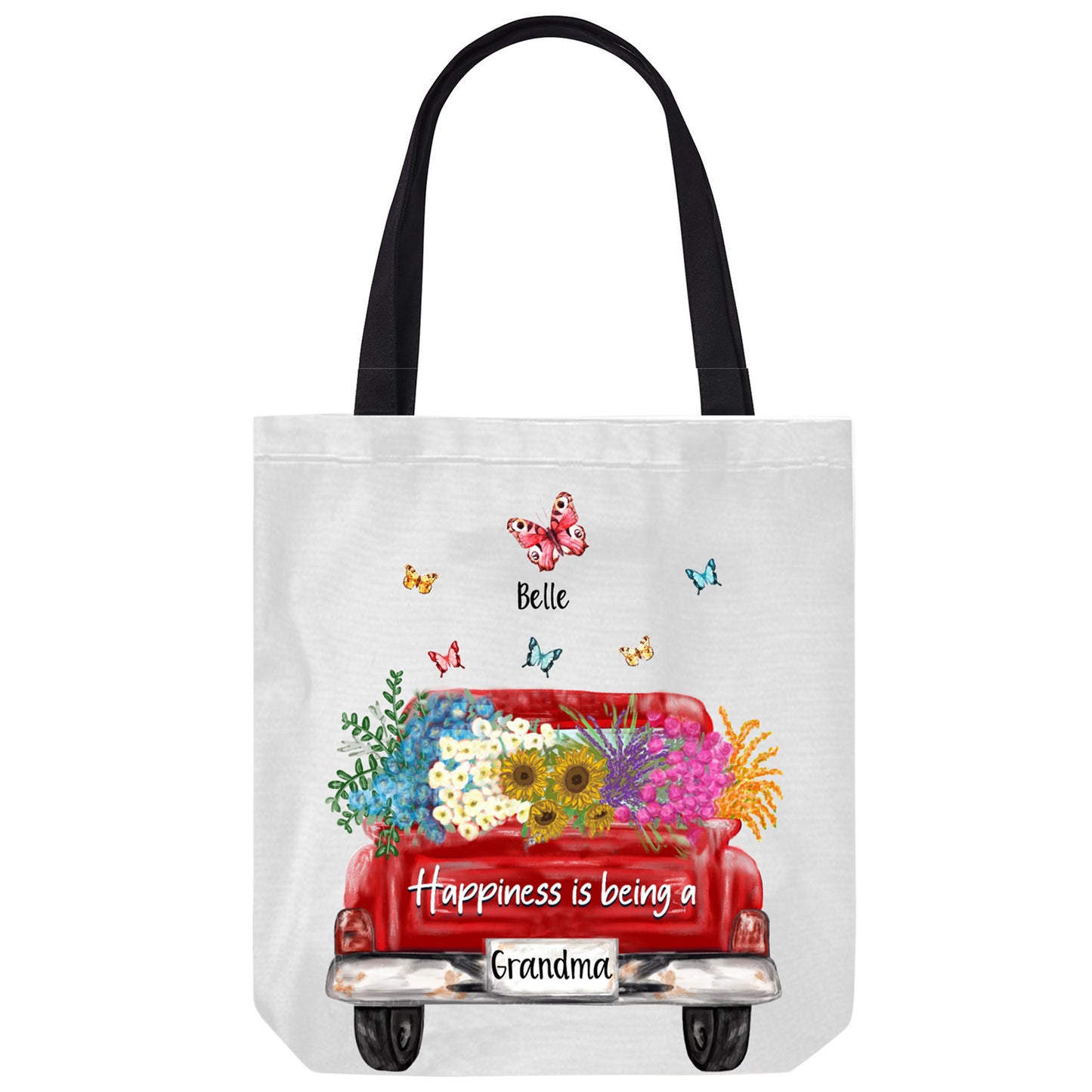 Happines Grandma Truck Personalized Canvas Bag