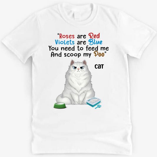 Grumpy Fluffy Cat You Need To Scoop My Poo Personalized shirt