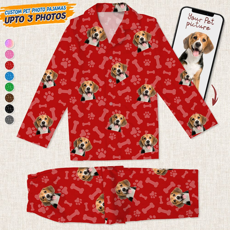 Personalized Pajamas With Dog Cat Photo Christmas Gift