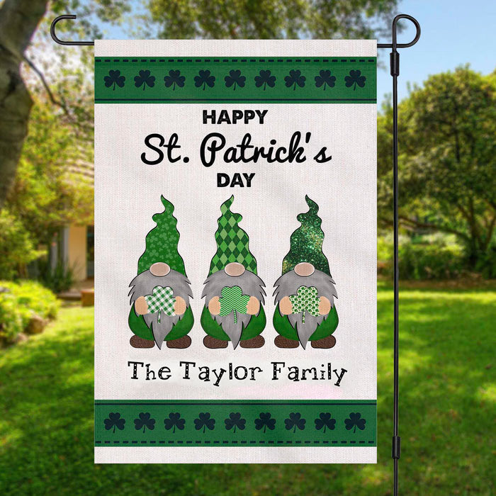 Happy St. Patricks Day Custom Garden Flag