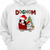 Dog Mom Christmas Pattern Personalized Hoodie Sweatshirt