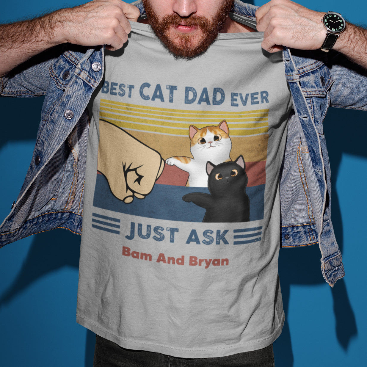 Best Cat Dad/Mom Ever Unisex T-Shirt Personalized Gift for Dad/Mom