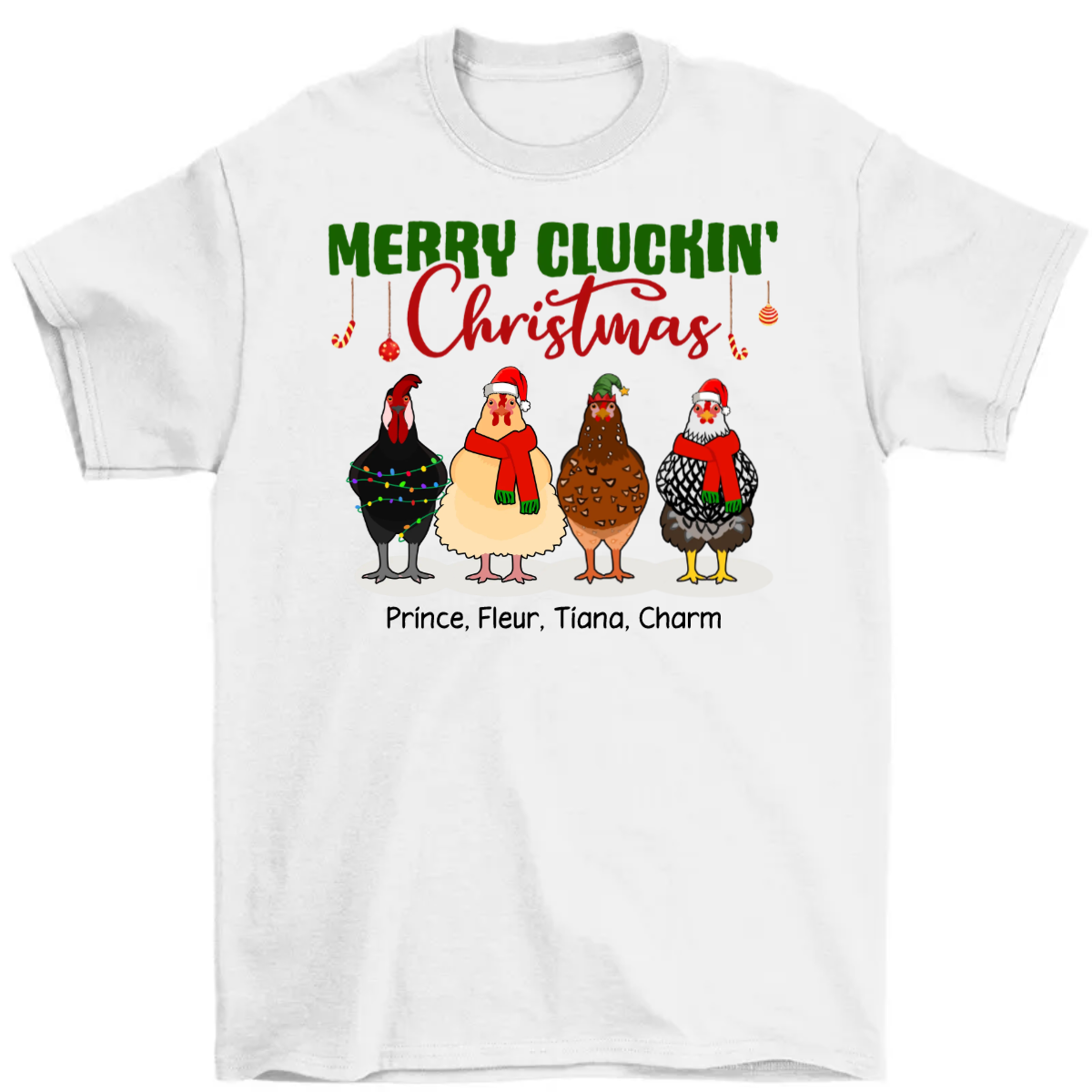 Merry Cluckin‘ Christmas Chicken Personalized Shirt