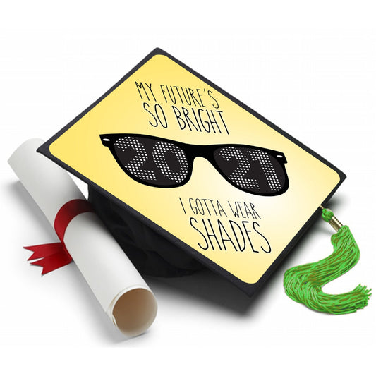 Future Is So Bright Grad Cap Tassel Topper