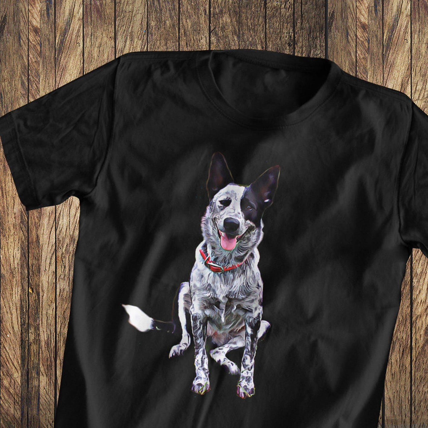 Custom Dog Photo to illustrated Unisex Tshirt, Personalized Name and Photo T-shirt