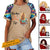 Rockin‘ Cat Mom Life Cocktail Girl Personalized Custom Printed raglan sleeve round neck T-shirt