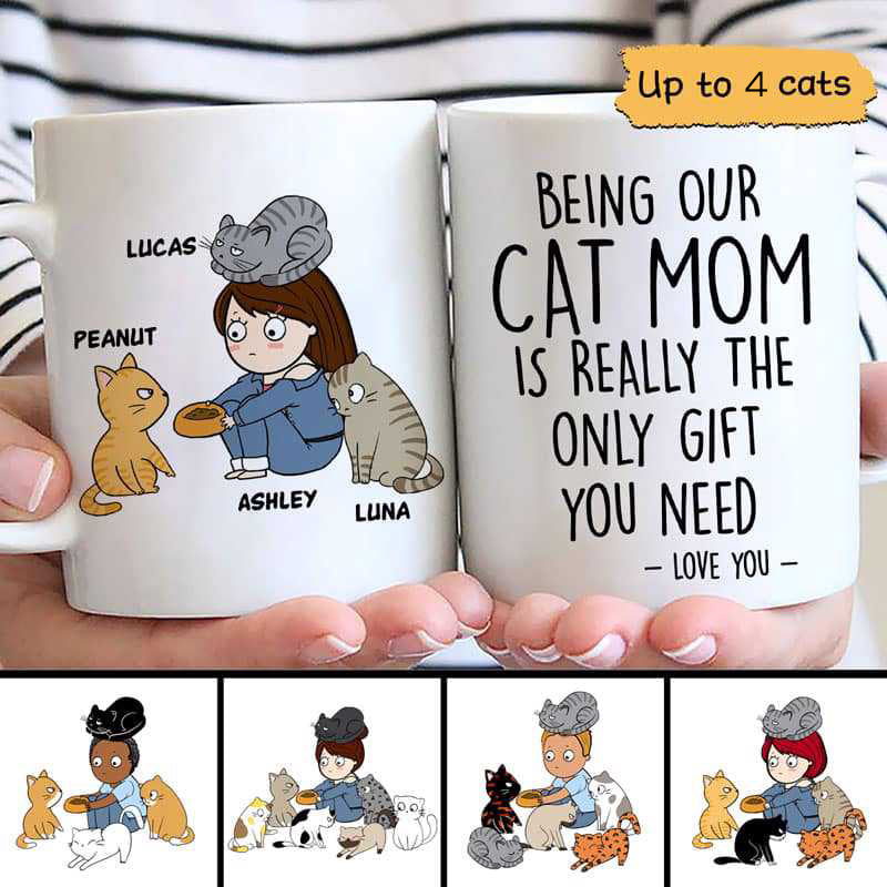 Being My Cat Dad Mom Is The Gift You Need パーソナライズされたマグカップ