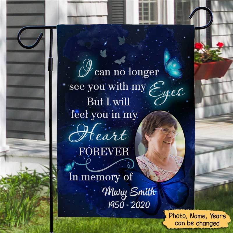 Feel You In My Heart Memorial Personalized Flags For Graves