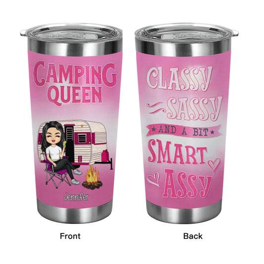 Camping Queen Classy - Gift For Camping Lovers - Personalized Custom Tumbler